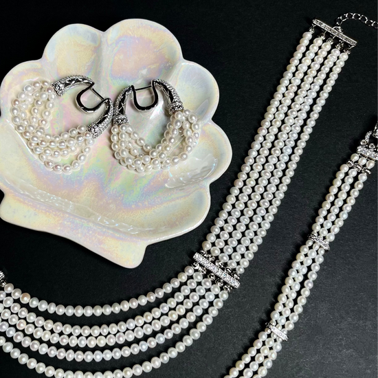 Interlace Triple Pearl Bracelet by NINEMOO – product view 5
