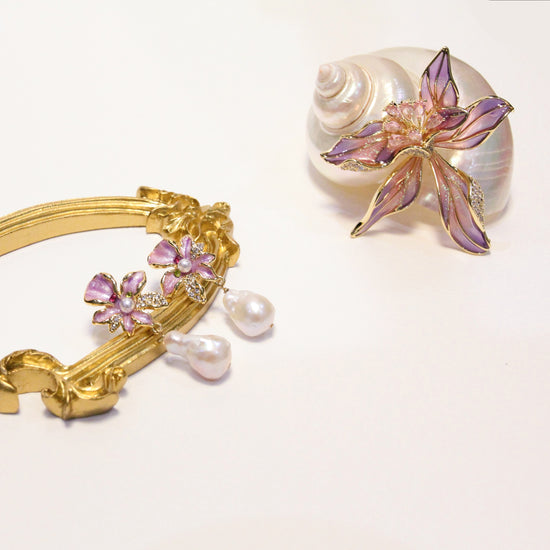 Iris Bloom Earrings by NINEMOO – product view 5