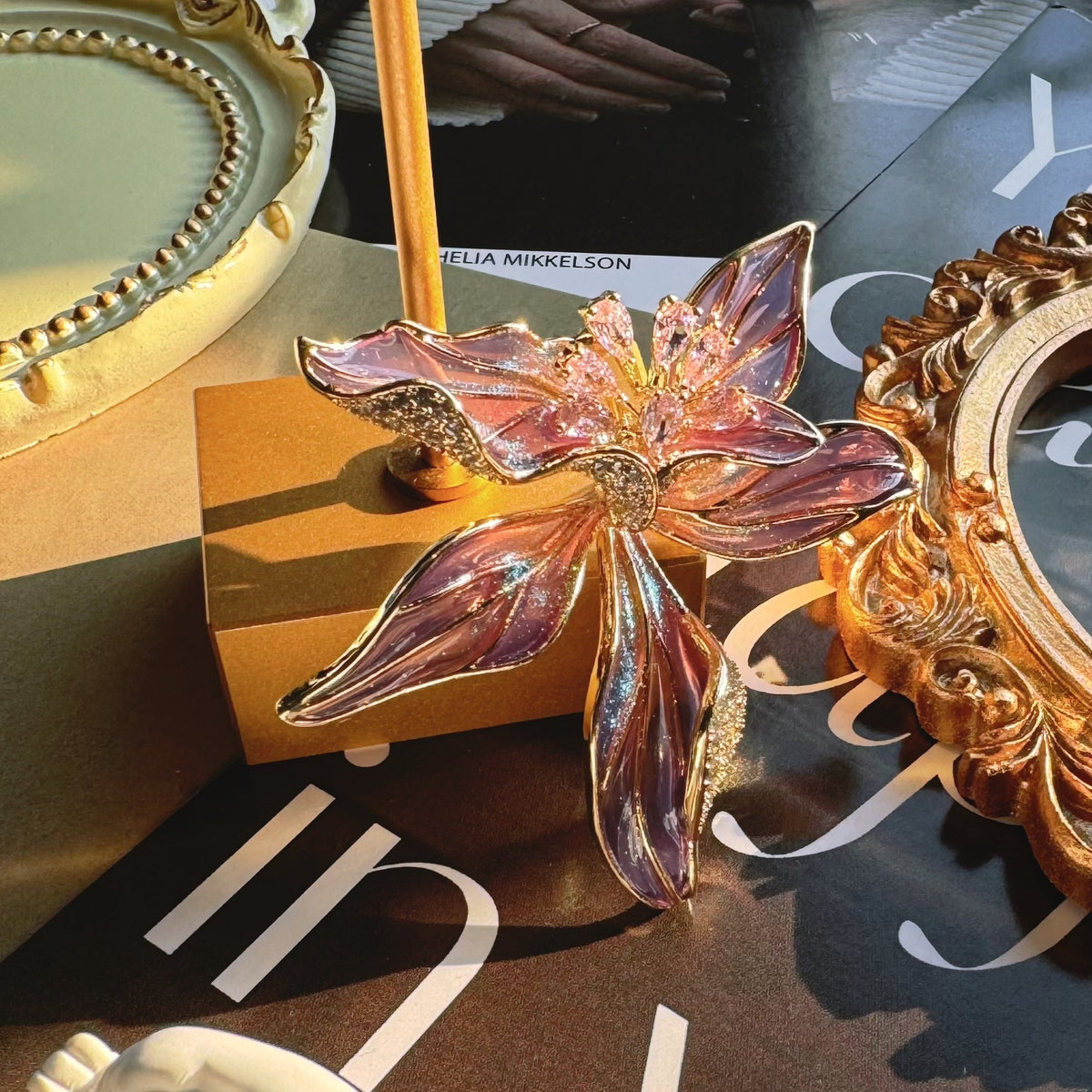 Iris Bloom Elegance Brooch by NINEMOO – alternate view