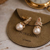 Iris Pearl Drop Earrings by NINEMOO – alternate view