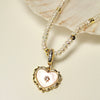 Ivory Heart Zircon Pearl Necklace by NINEMOO – product view 5