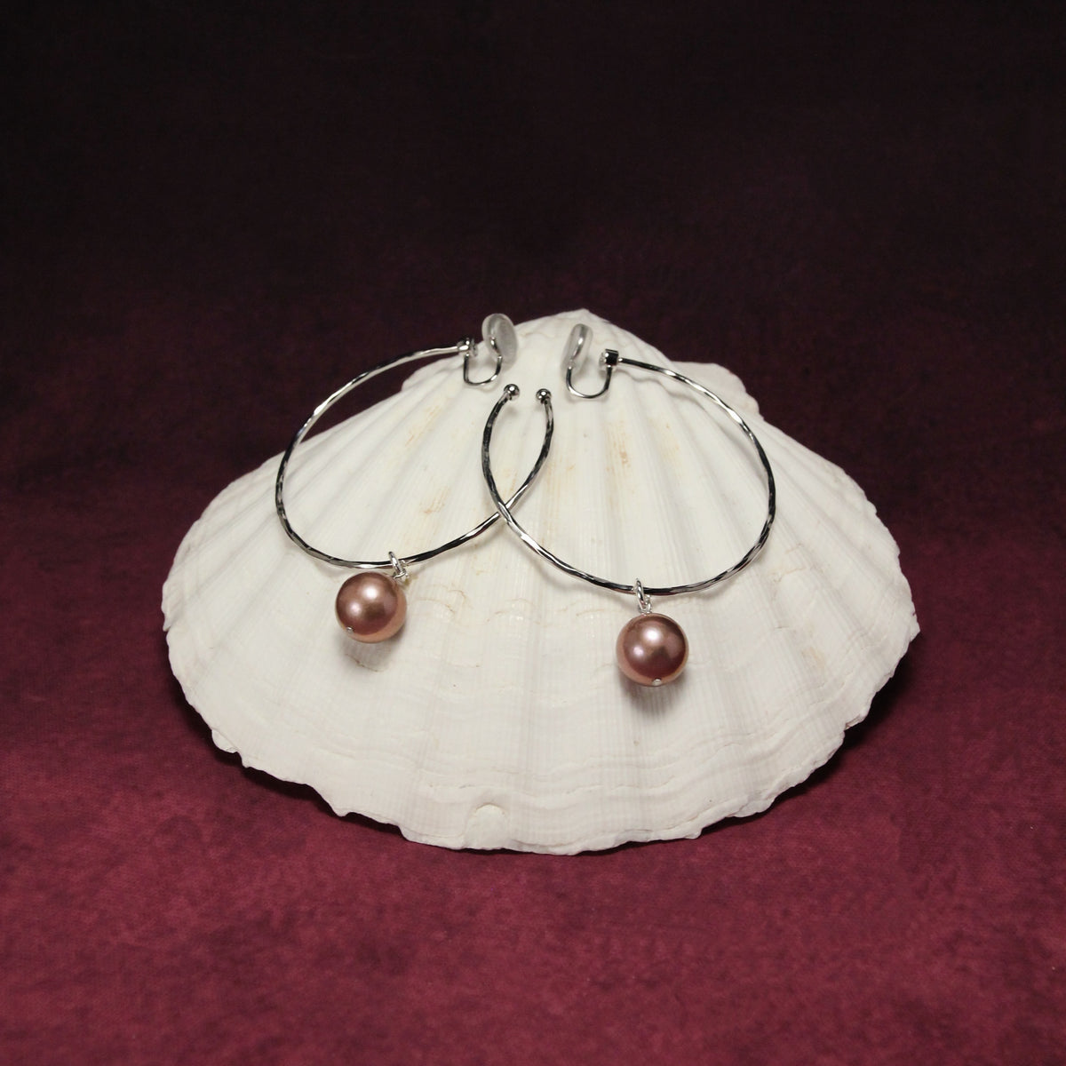 Velours Nocturne Pearl Clip Earrings by NINEMOO – product view 4