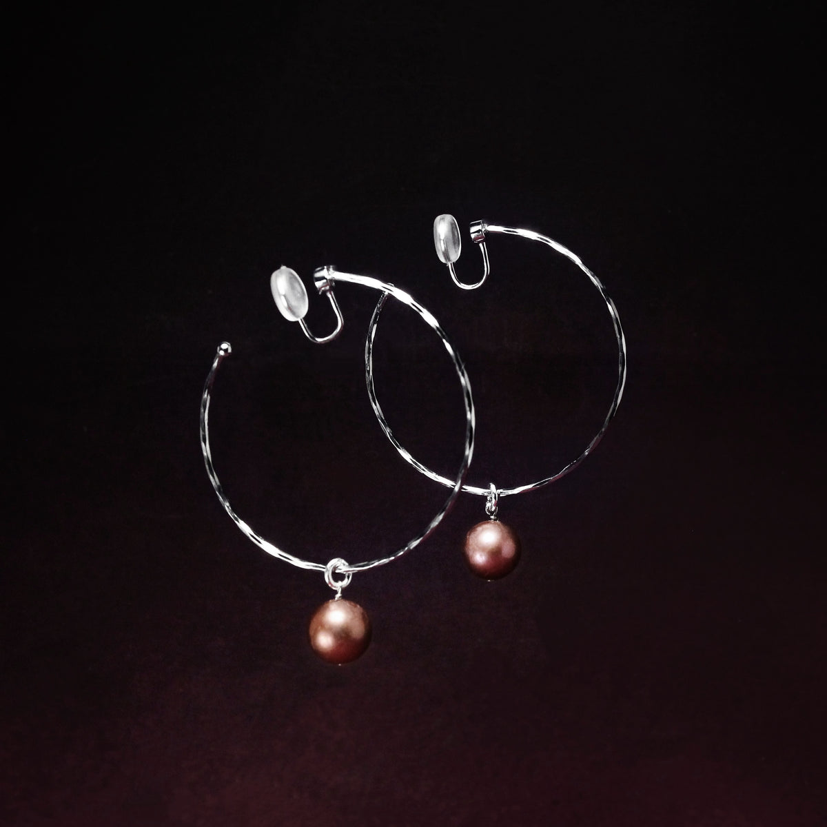 Velours Nocturne Pearl Clip Earrings by NINEMOO – product view 5