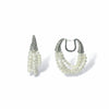 Layered Pearl Silver Horn Hoop Earrings by NINEMOO – product image