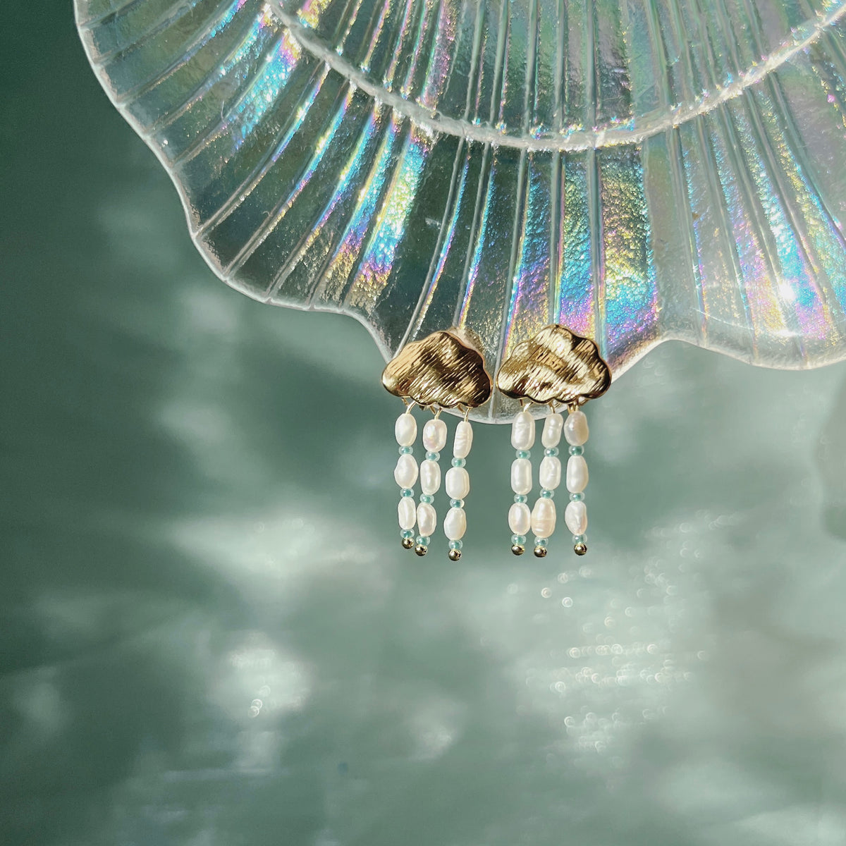 London Weather Clip-On Earrings by NINEMOO – detail view