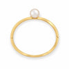 Lueur Rosée Éclat Pearl Bangle Gold reverse view showing hinged clasp