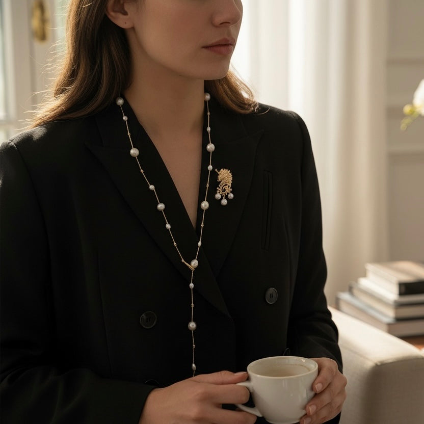 Luna Cascade Necklace by NINEMOO – product view 7