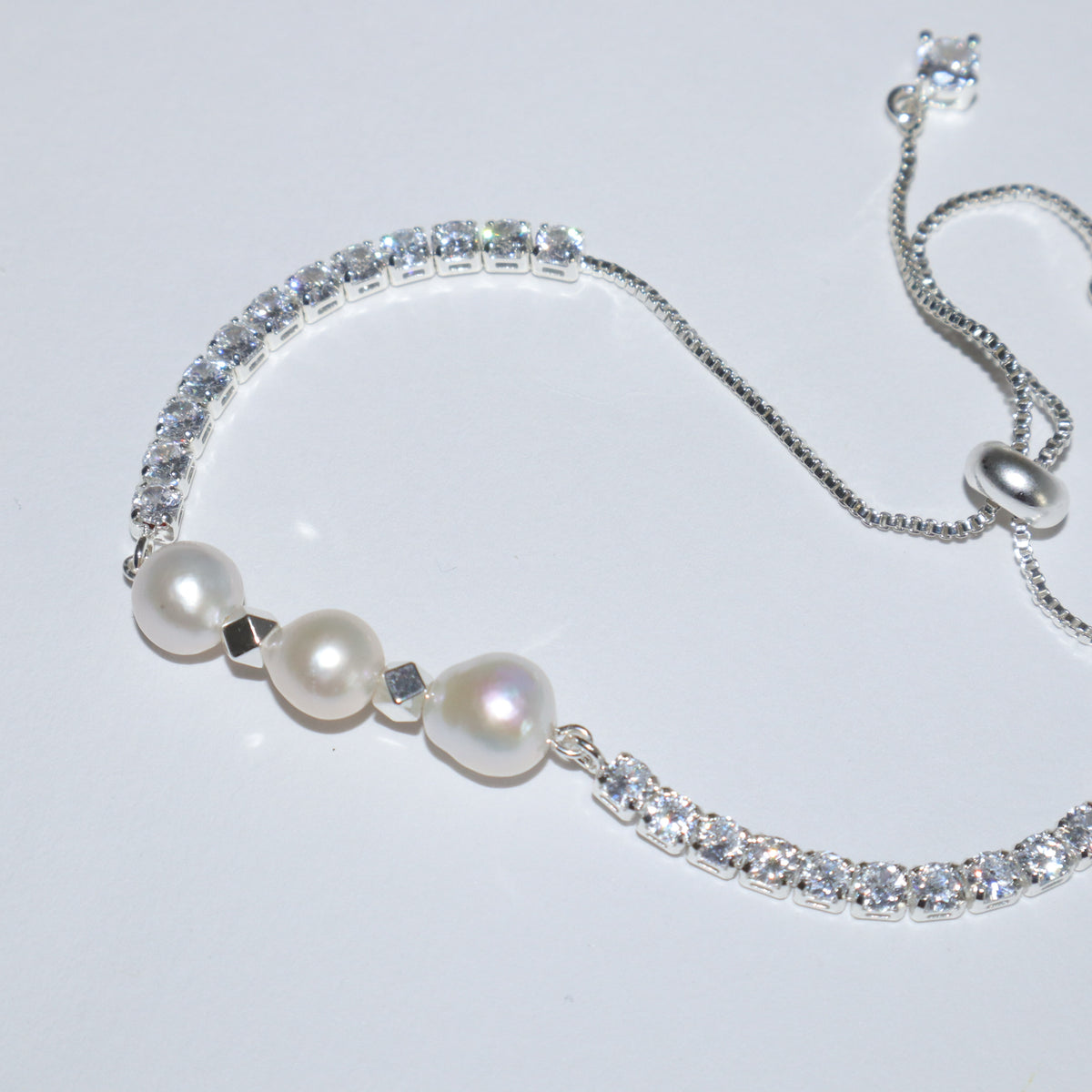Lustre Pearl Tennis Bracelet by NINEMOO – product image