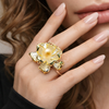 Magnolia Blossom Pink Pearl Silver Ring by NINEMOO – detail view