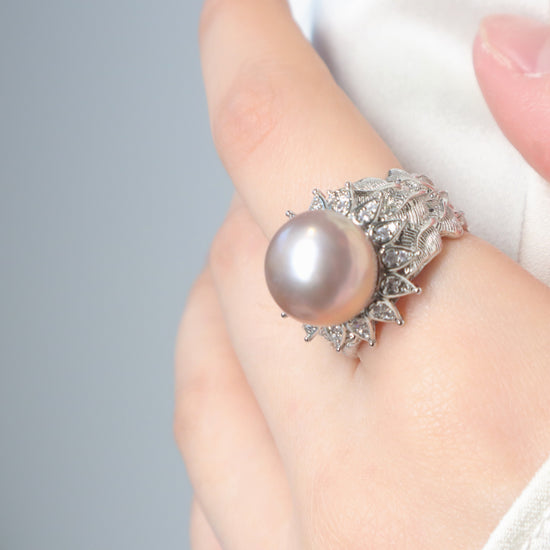Grace Purple Pearl Ring by NINEMOO – product image