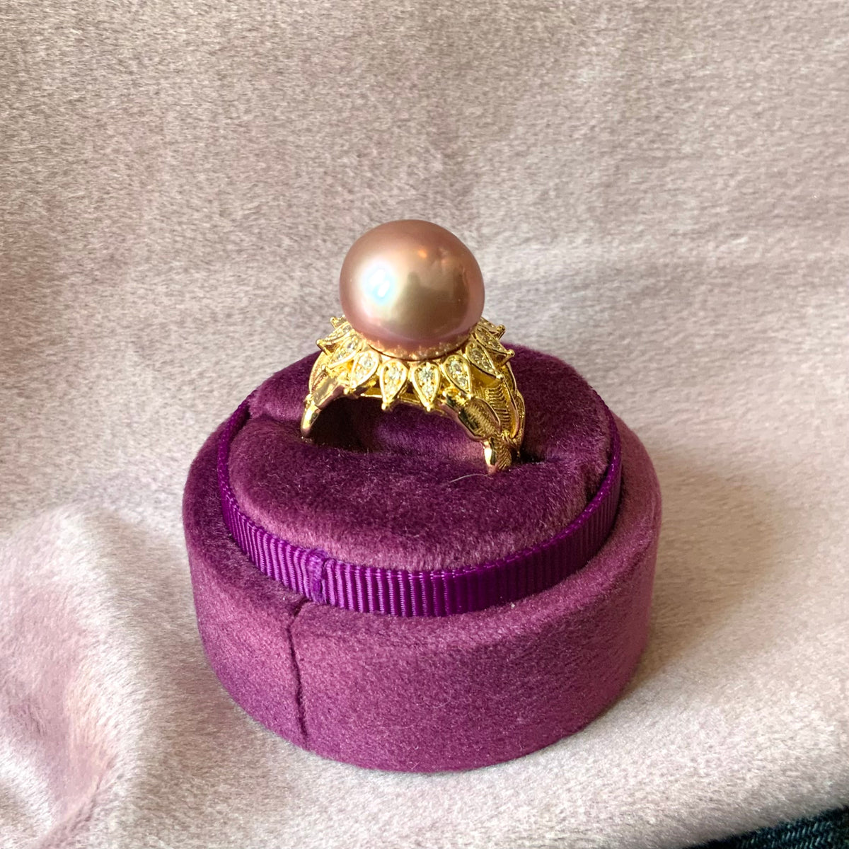 Grace Purple Pearl Ring by NINEMOO – product view 5