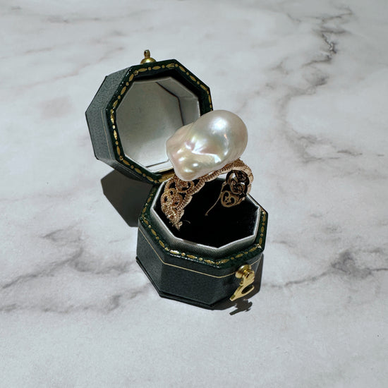 Mermaid Tail Baroque Pearl Ring by NINEMOO – product view 9