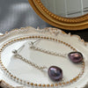 Midnight Baroque Pearl Silver Earrings by NINEMOO – alternate view