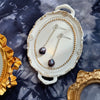 Midnight Baroque Pearl Silver Earrings by NINEMOO – product view 4