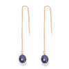 Midnight Baroque Pearl Threader Earrings by NINEMOO – product image
