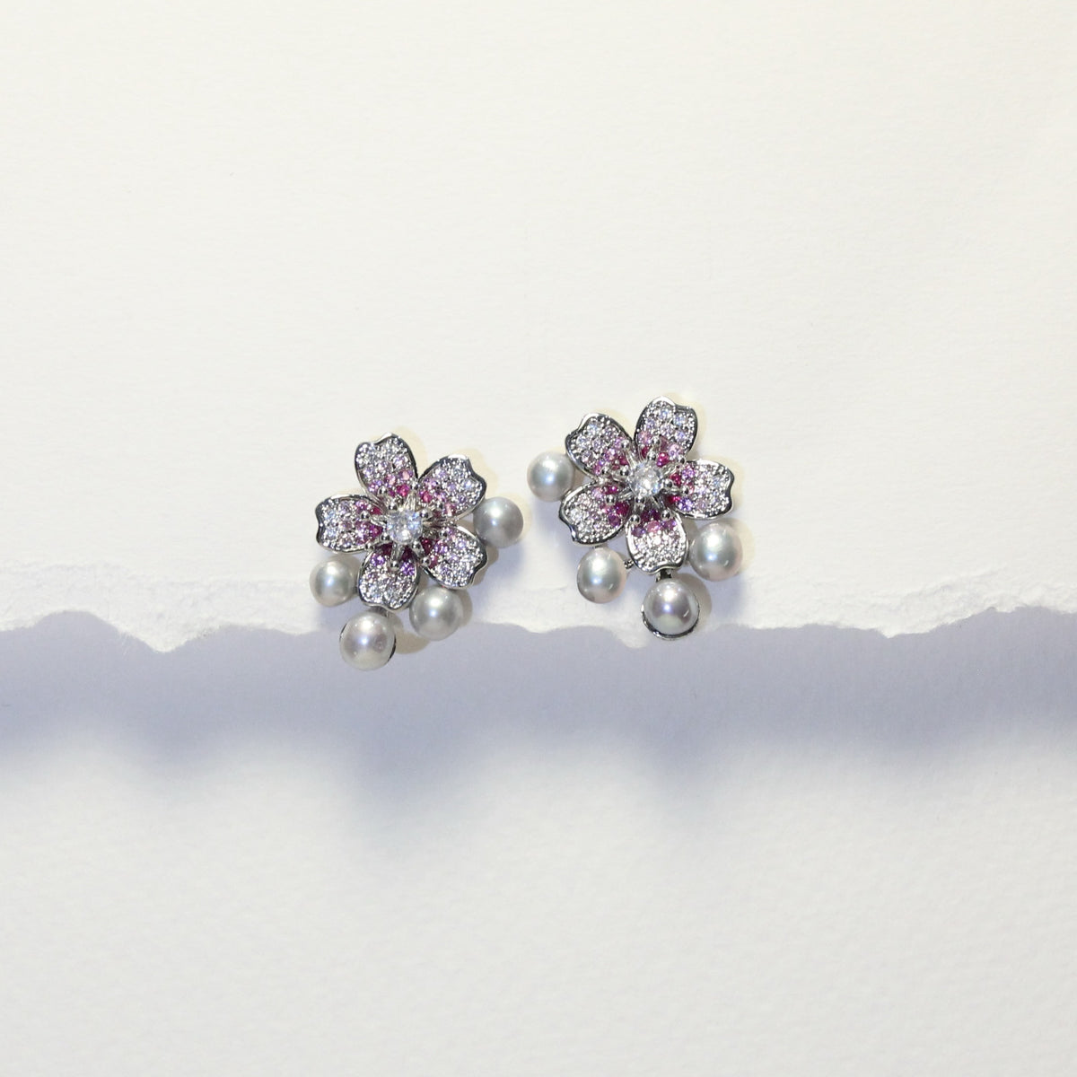 Moon Petal Earrings by NINEMOO – detail view
