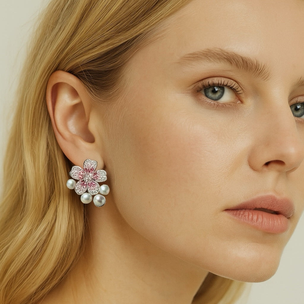 Moon Petal Earrings by NINEMOO – alternate view