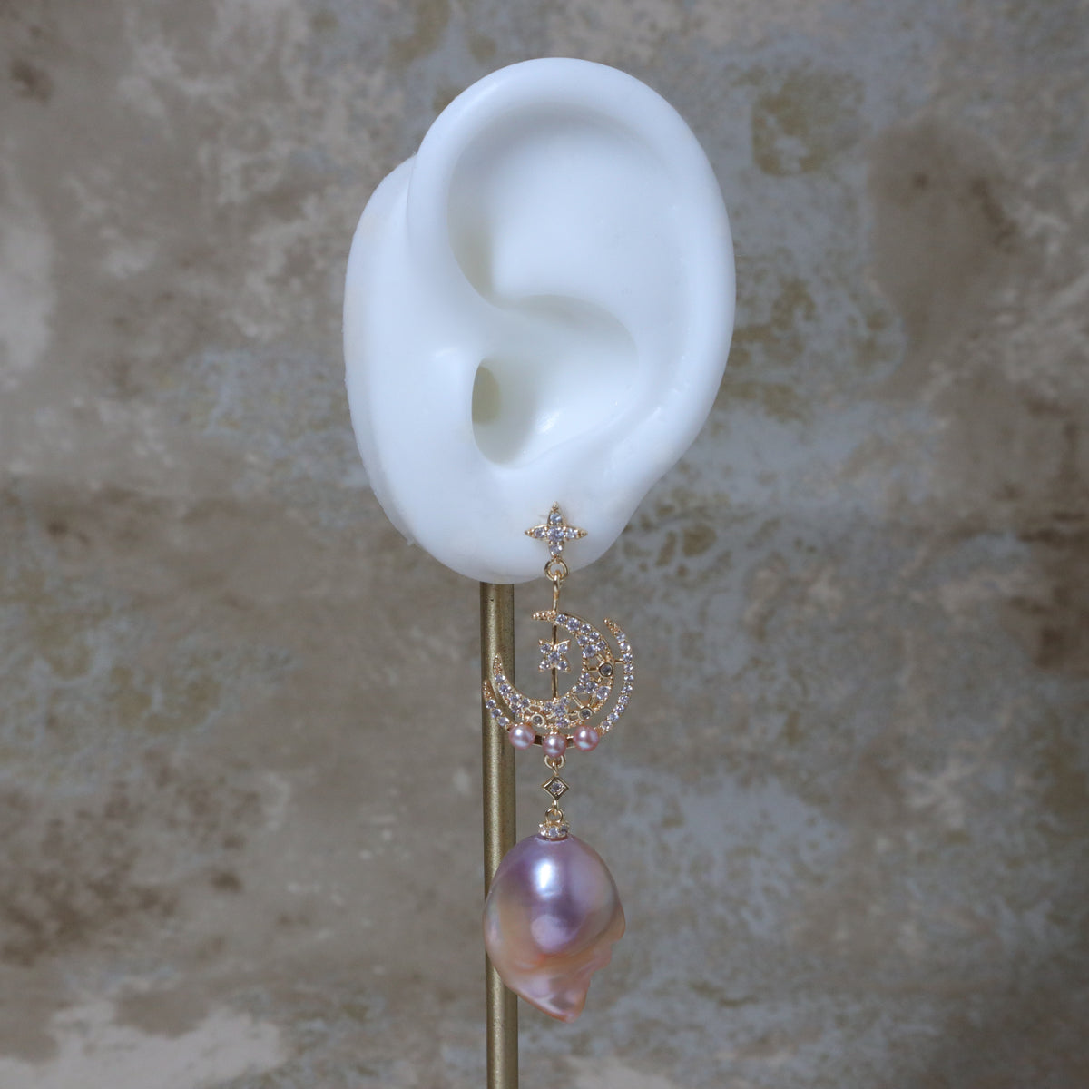 Moonlit Bloom Baroque Pearl Earrings by NINEMOO – product view 4