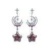 Moonlit Bloom Violet Star Pearl Earrings by NINEMOO – product image