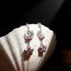 Moonlit Bloom Violet Star Pearl Earrings by NINEMOO – product view 4