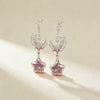 Moonlit Bloom Violet Star Pearl Earrings by NINEMOO – product view 5