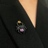 Mystic Spider Purple Pearl Brooch by NINEMOO – detail view