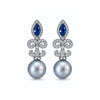 Nacre Gris Arabesque Freshwater Pearl Earrings