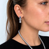 Nacre Gris Arabesque Freshwater Pearl Earrings