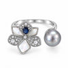 Nacre Gris Fleur Freshwater Pearl Ring