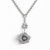 Nacre Noire blossom necklace white background