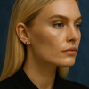 Noir Tide Pearl Studs Earrings by NINEMOO – detail view