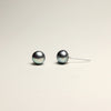 Noir Tide Pearl Studs Earrings by NINEMOO – alternate view
