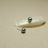 Noir Tide Pearl Studs Earrings by NINEMOO – product view 5