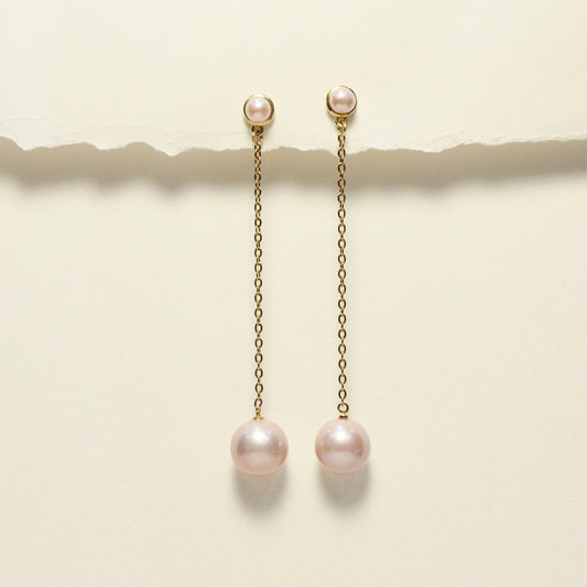 Opera Rose Pearl Earrings by NINEMOO – product image