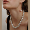 Opera Rose Pearl Earrings by NINEMOO – detail view
