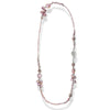 Opulent Rose Petal Pearl Cascade Necklace by NINEMOO – alternate view