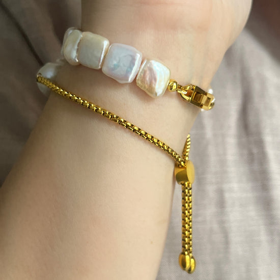 Square Pearl Bracelet by NINEMOO – product view 6