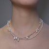 Pearl Blossom Duo Necklace by NINEMOO – product image
