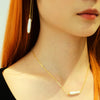Classic Linear Pearl Threader Earrings by NINEMOO – alternate view