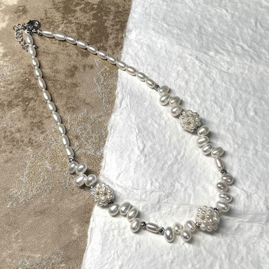 Pearl Hydrangea Necklace by NINEMOO – alternate view
