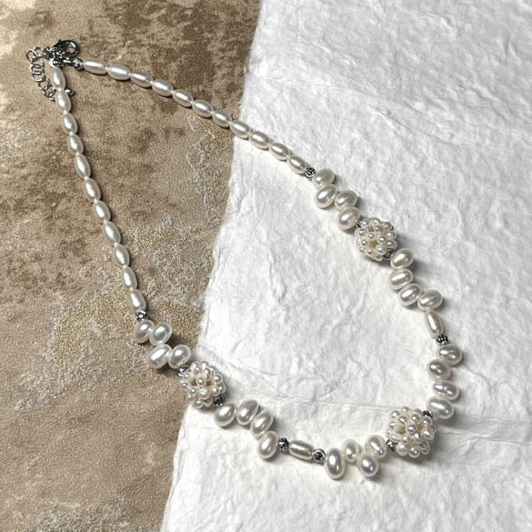 Pearl Hydrangea Necklace by NINEMOO – alternate view