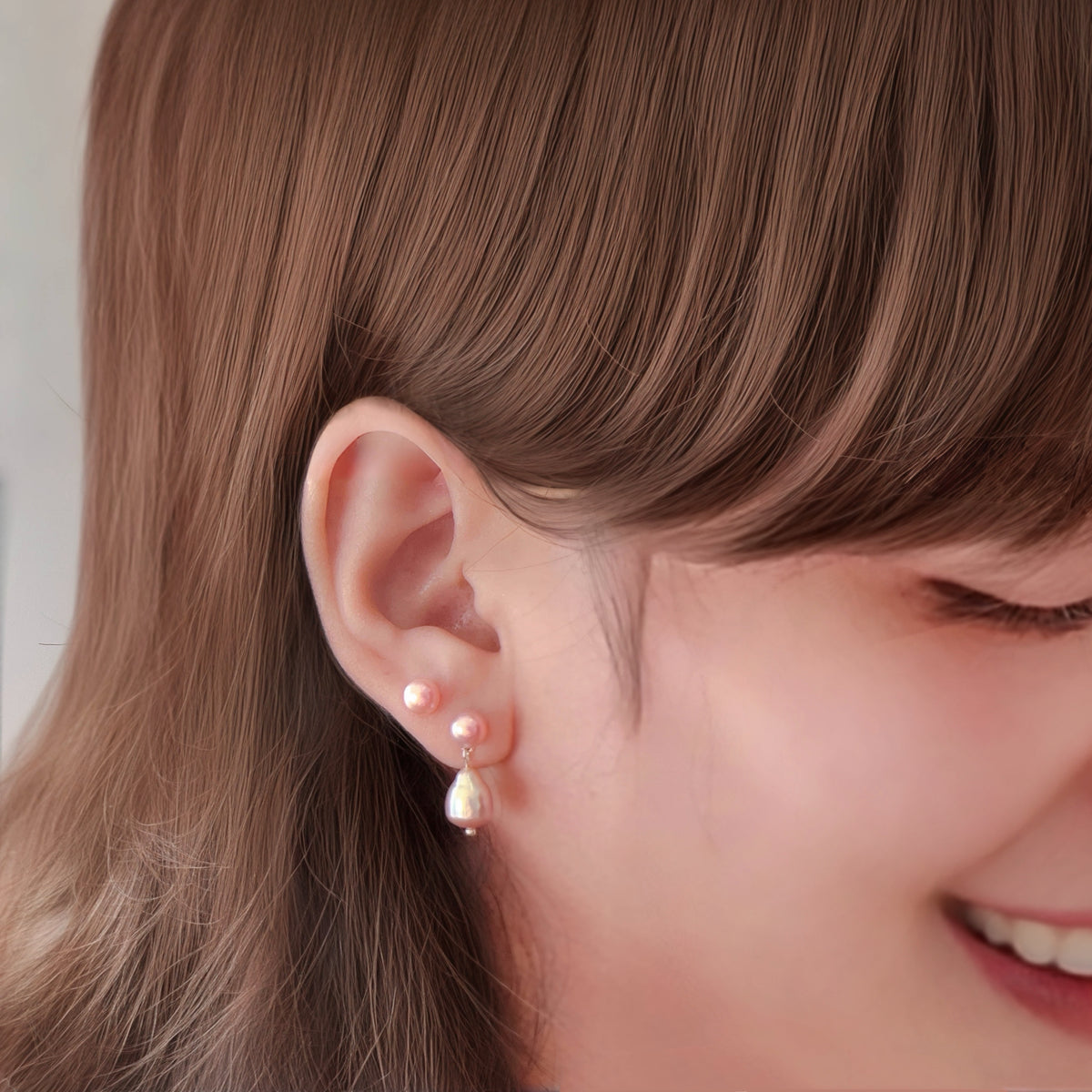 Perled Equilibre Earrings by NINEMOO – detail view