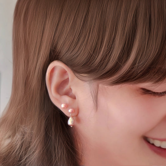 Perled Equilibre Earrings by NINEMOO – detail view