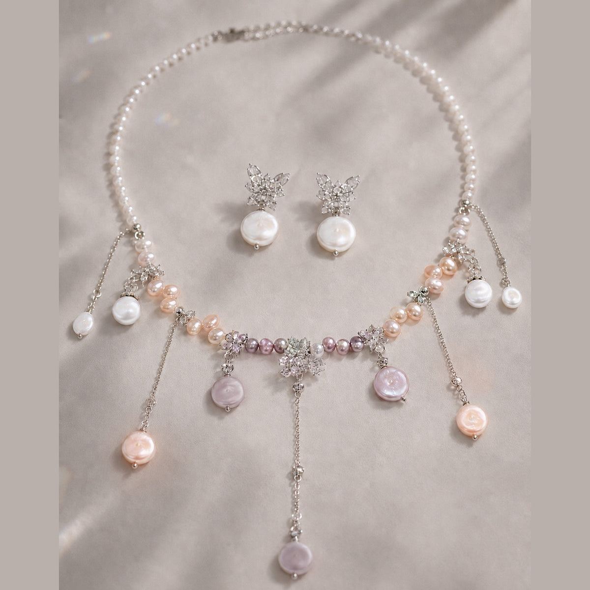 Perles en Fête Pearl Necklace – Confetti by NINEMOO – product view 4