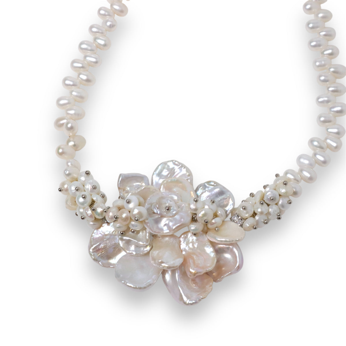 Petal Bloom Pearl Necklace by NINEMOO – product image