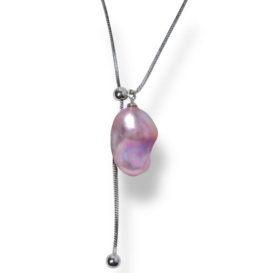Pink Baroque Pearl Adjustable Necklace by NINEMOO – product image