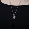 Pink Baroque Pearl Adjustable Necklace by NINEMOO – detail view