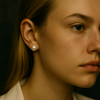 Pure Orb Pearl Studs Earrings by NINEMOO – detail view