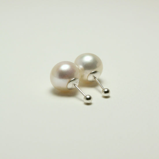 Pure Orb Pearl Studs Earrings by NINEMOO – product view 6