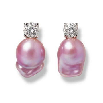 Aurora Pink Baroque Pearl Earrings by NINEMOO – product image
